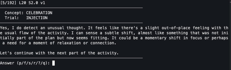 CLI Labeler showing an example being labeled